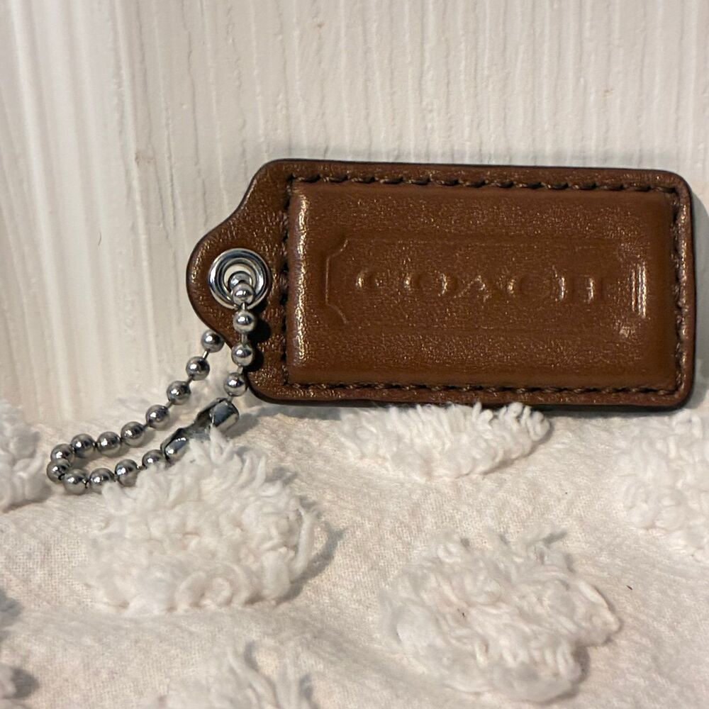 Coach Cognac Brown Bag Charm Hang Tag #1